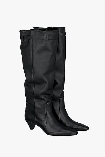 37 Beden Zara büzgülü deri çizme limited edition