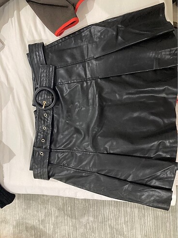 Zara deri pileli etek - Görsel 4