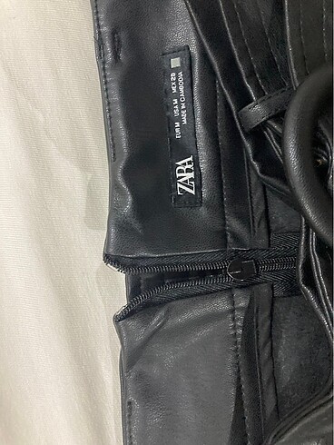 Zara deri pileli etek - Görsel 5