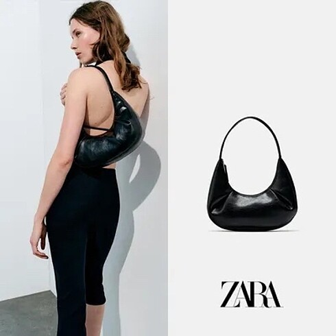 Zara siyah baget çanta