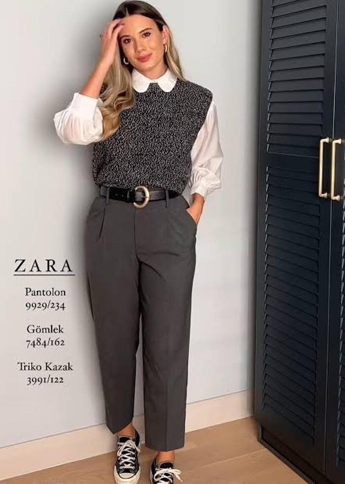 Zara oversize örgü süveter - Görsel 3