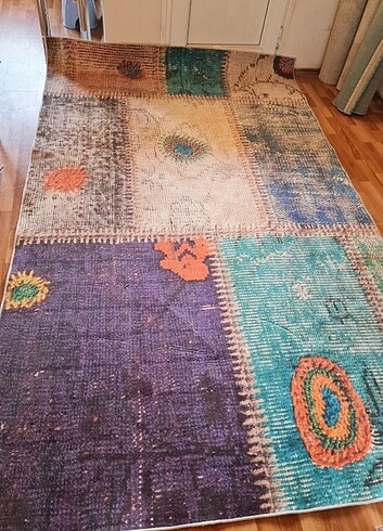 Kaymaz Taban Patchwork Baskı Halı