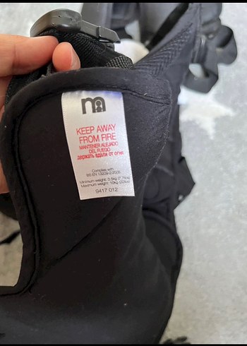 Mothercare Siyah Gri Bebek Taşıma Aparatı - Görsel 2