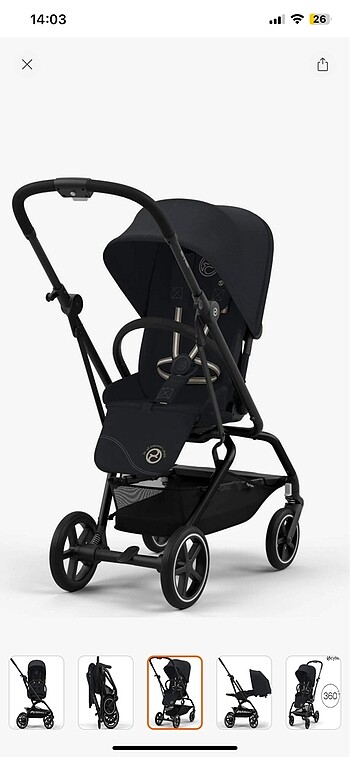 Diğer Beden gri Renk Cybex Easy S Twist +2 (Gri)