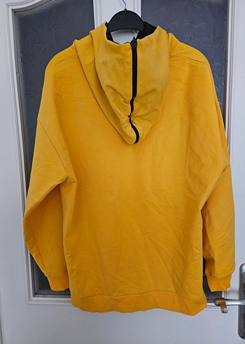 s/m Beden Sarı Kapüşonlu Erkek Sweatshirt