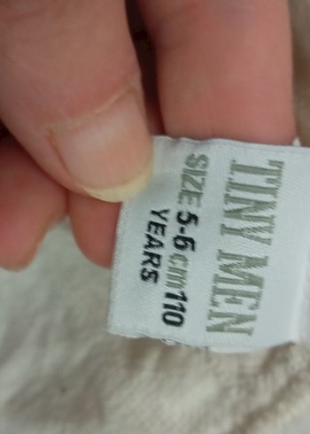 Bej Keten Erkek Çocuk Bol Kesim Pantolon - Görsel 3