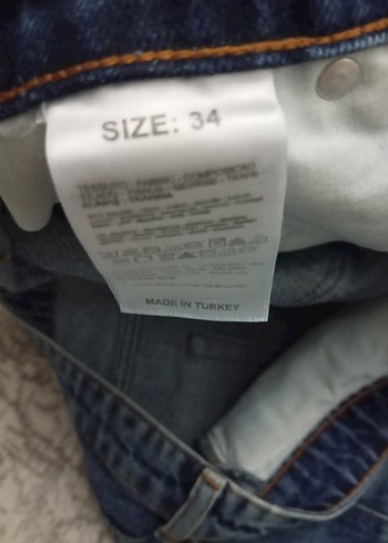 maviDetaylı Loose Fit Kadın Kot Pantolon - Görsel 3