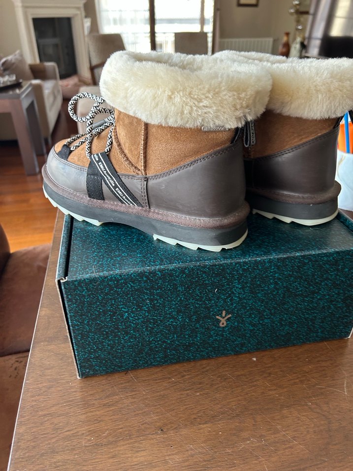 EMU Kahverengi Süet Kürklü Dolgu Topuk Botlar - Görsel 3