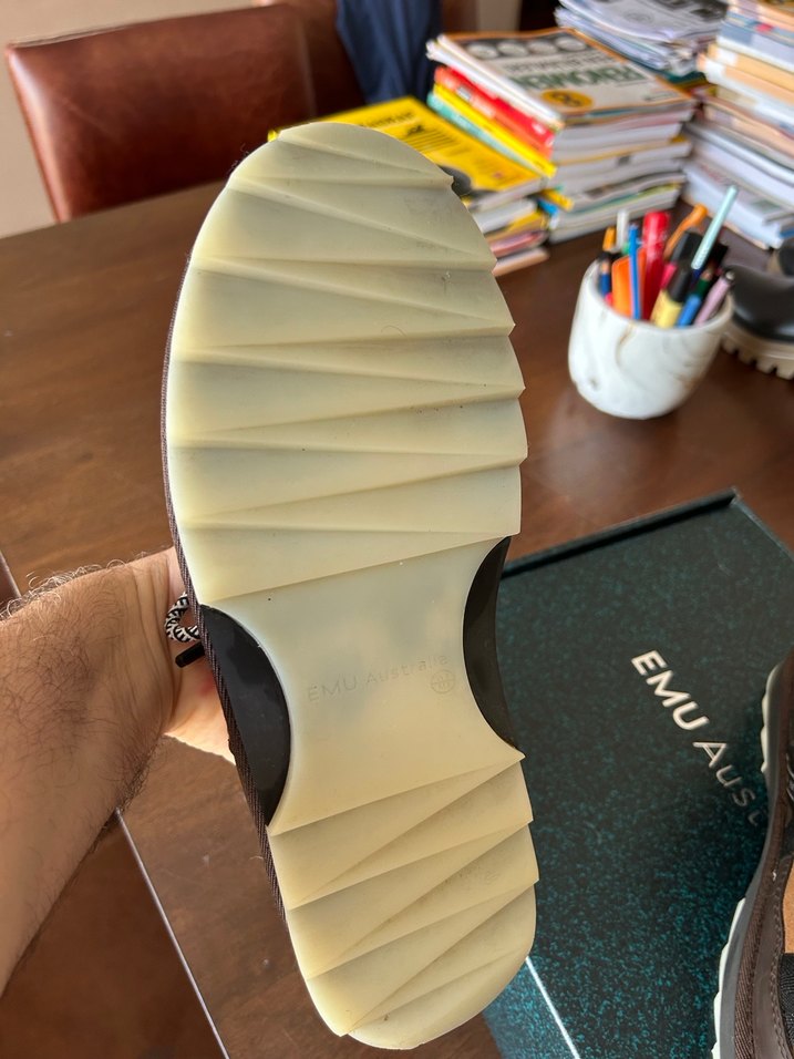 EMU Kahverengi Süet Kürklü Dolgu Topuk Botlar - Görsel 5