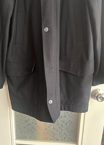 LACOSTE Düğmeli Siyah Erkek Midi Kaban - Görsel 10