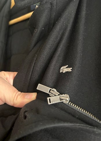 LACOSTE Düğmeli Siyah Erkek Midi Kaban - Görsel 5