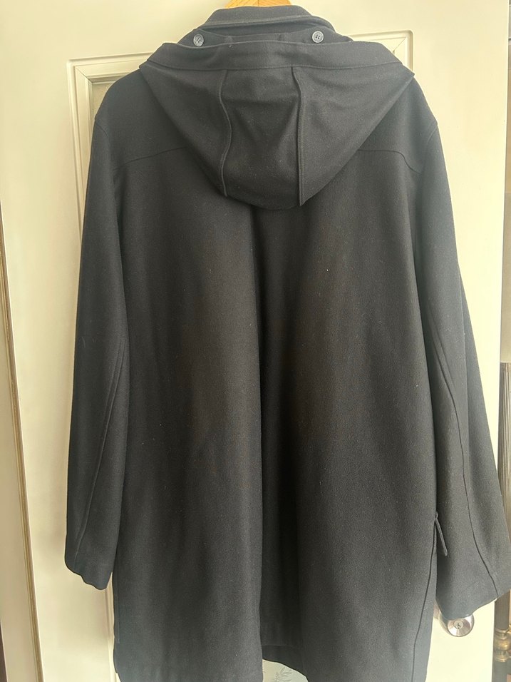 LACOSTE Düğmeli Siyah Erkek Midi Kaban - Görsel 3