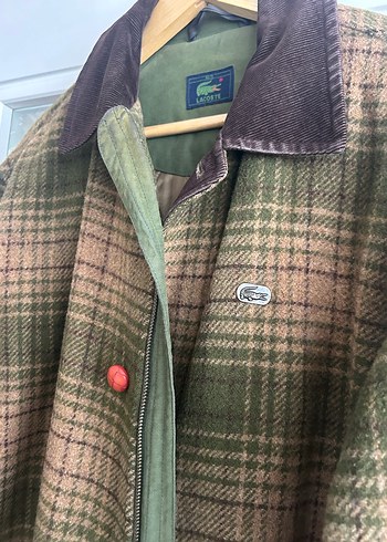 Lacoste Düğmeli Kahverengi Midi Yün Ceket - Görsel 2