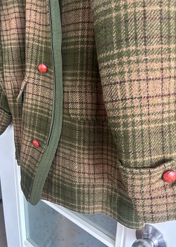 Lacoste Düğmeli Kahverengi Midi Yün Ceket - Görsel 3