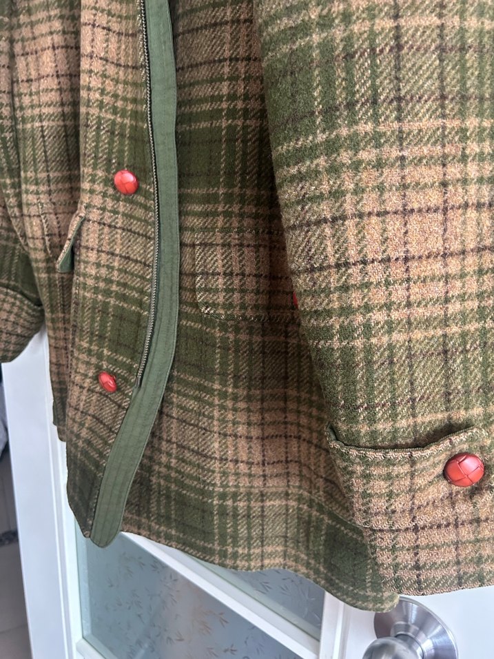 Lacoste Düğmeli Kahverengi Midi Yün Ceket - Görsel 3