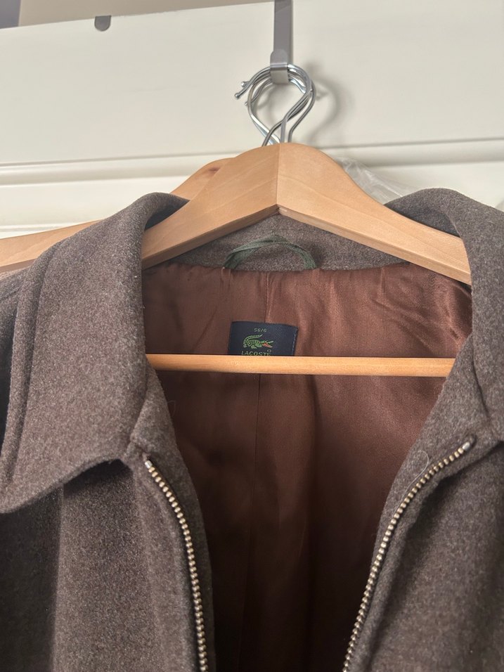 Lacoste Erkek Kahverengi Fermuarlı Midi Ceket - Görsel 4