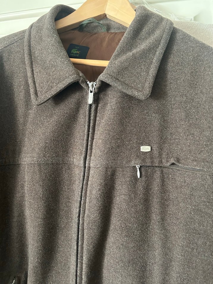 Lacoste Erkek Kahverengi Fermuarlı Midi Ceket - Görsel 2