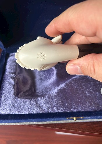 Beyaz Meerschaum Pipo ve Kutu - Görsel 4