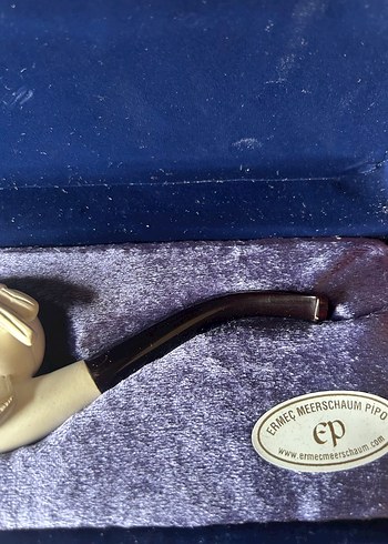 Beyaz Meerschaum Pipo ve Kutu - Görsel 3