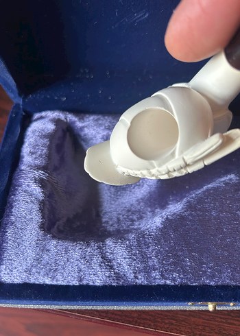 Beyaz Meerschaum Pipo ve Kutu - Görsel 5