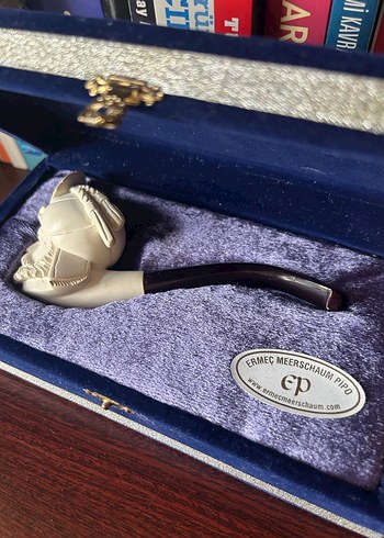 Beyaz Meerschaum Pipo ve Kutu - Görsel 11