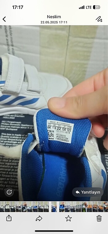 22 Beden beyaz Renk Orijinal Adidas