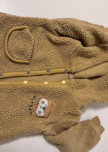 Kahverengi Nakışlı Bebek Tulumu - Görsel 2