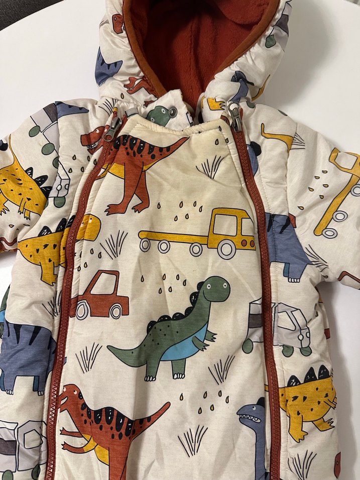 Renkli Baskılı Bebek Kızak Tulumu - Görsel 2