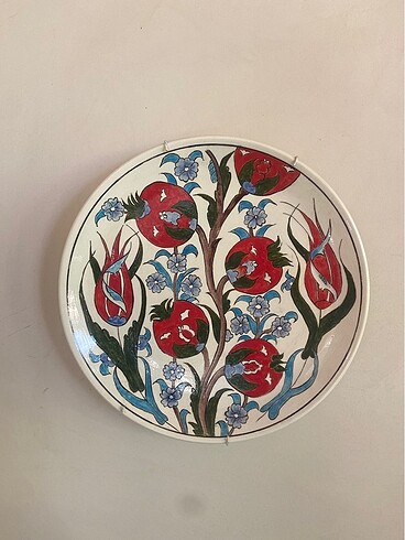 El yapımı çini duvar tabağı