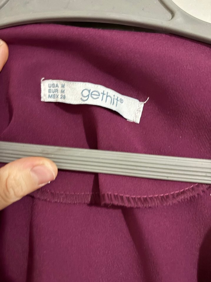 Mor Parlak Drapeli Uzun yelek - Görsel 5