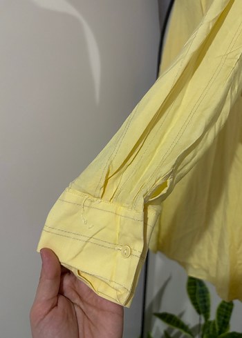 Limon Sarısı Kadın Gömlek - Görsel 2