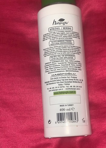 Habipoğlu Bıttım Şampuanı 400 ml - Görsel 3