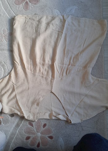 Bej Loose Fit Midi Emzirme Korsesi