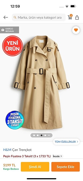 H&M trençkot