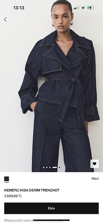 denim trençkot