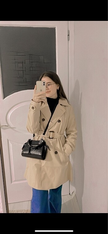36 Beden camel Renk Trençkot
