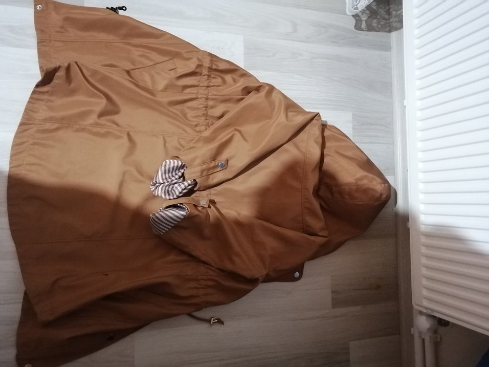 Kahverengi Kapüşonlu Midi Yağmurluk - Görsel 3