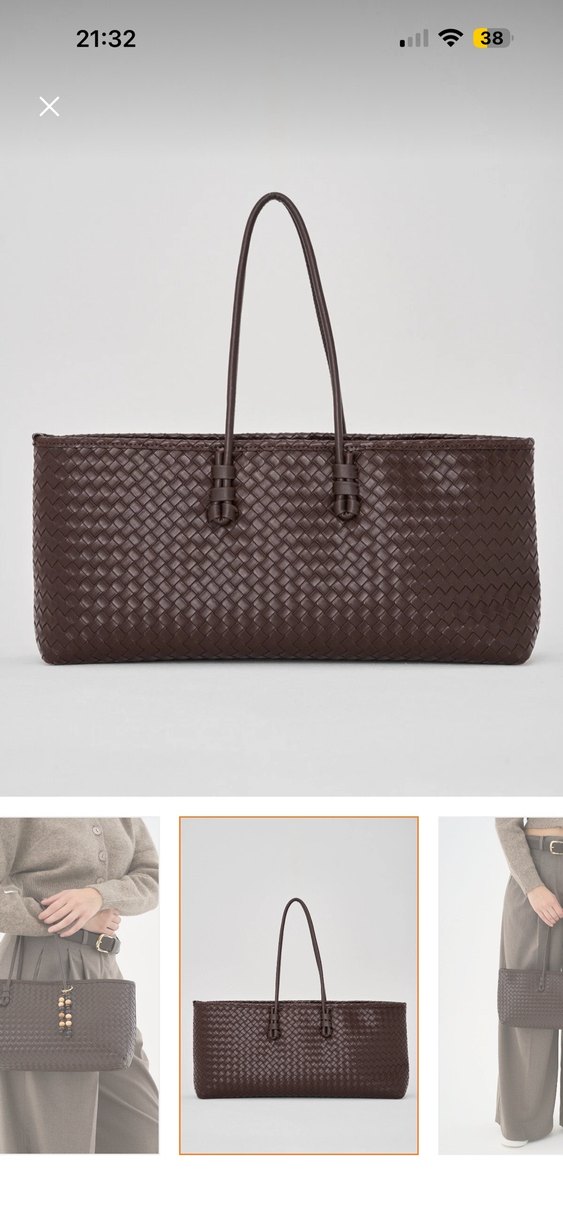 Kahverengi Deri Minimalist Kadın Çanta - Görsel 2