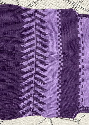 Mor Düğmeli Triko Süveter - Görsel 3