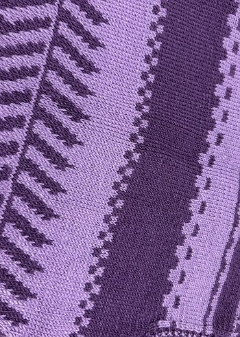 Mor Düğmeli Triko Süveter - Görsel 4