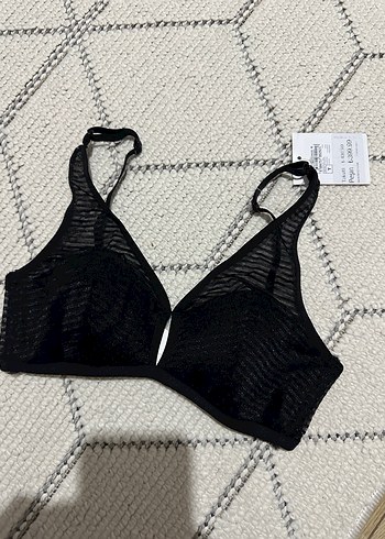 Dolgusuz Balensiz Siyah Soft Sütyen - Görsel 3