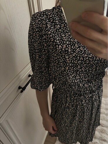 Zara Zara leopar desenli elbise