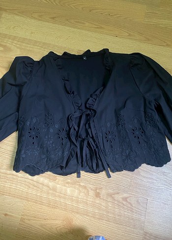 Poplin bağlamalı gömlek bluz - Görsel 2