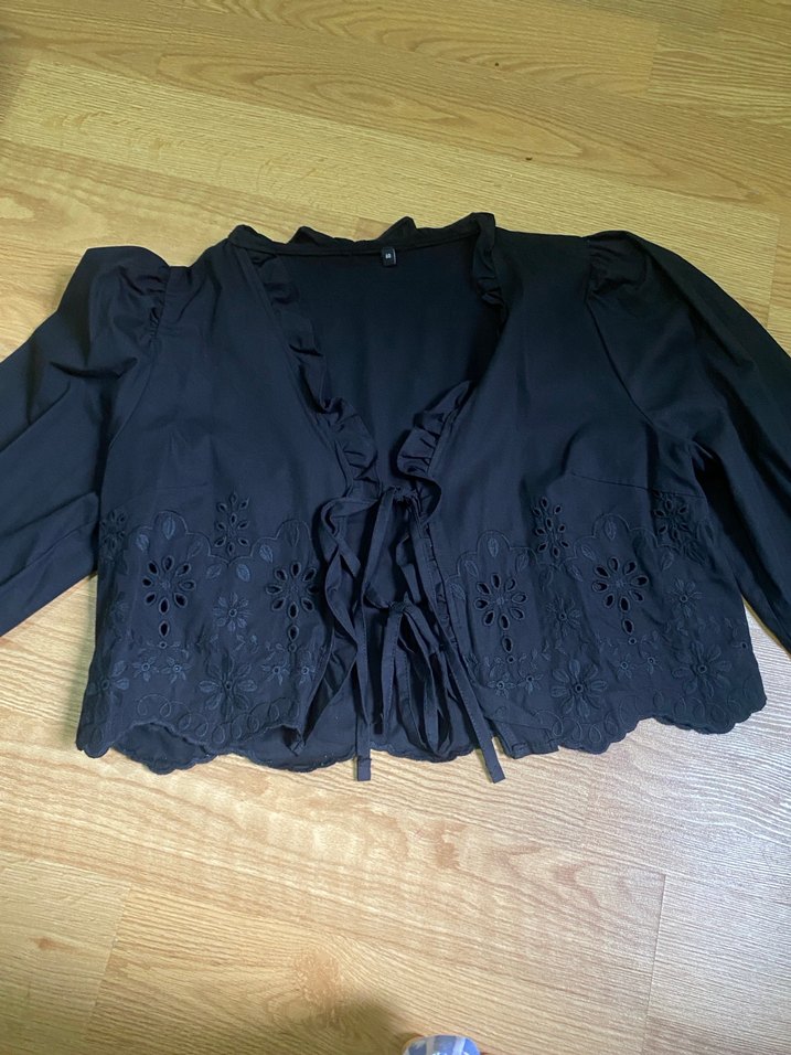 Poplin bağlamalı gömlek bluz - Görsel 2