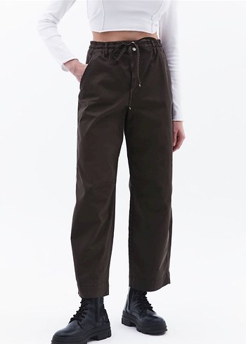 Oxxo füme Rengi normal bel baggy jean pantolon - Görsel 2