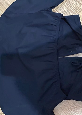 trendyolmilla belden bağlamalı crop gömlek - Görsel 2