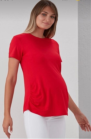 Viskon körüklü düz hamile t-shirt 44 beden