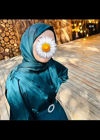 40 Beden yeşil Renk Saten elbise