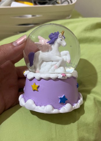Mor Pastel Unicorn Kar Küresi