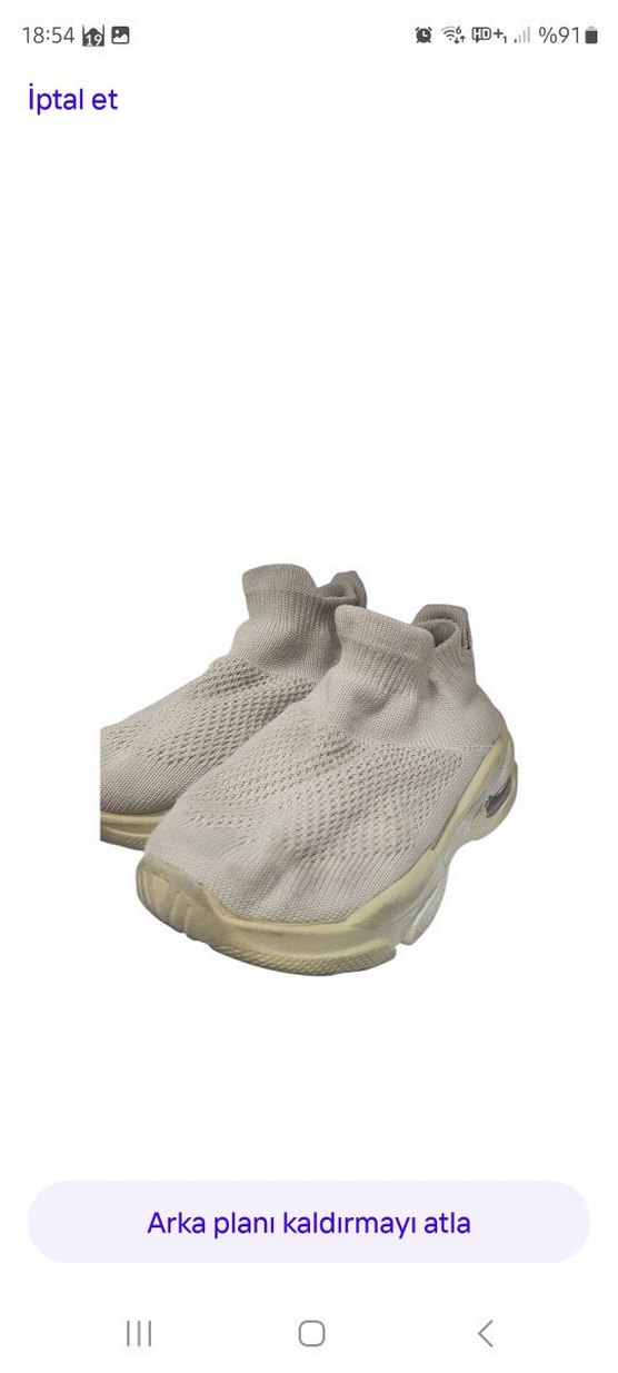 Bej Gri çocuk Platform Spor Ayakkabı - Görsel 2